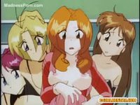 Horde of cum craving teenage cartoon sluts pleasuring their young friends cock